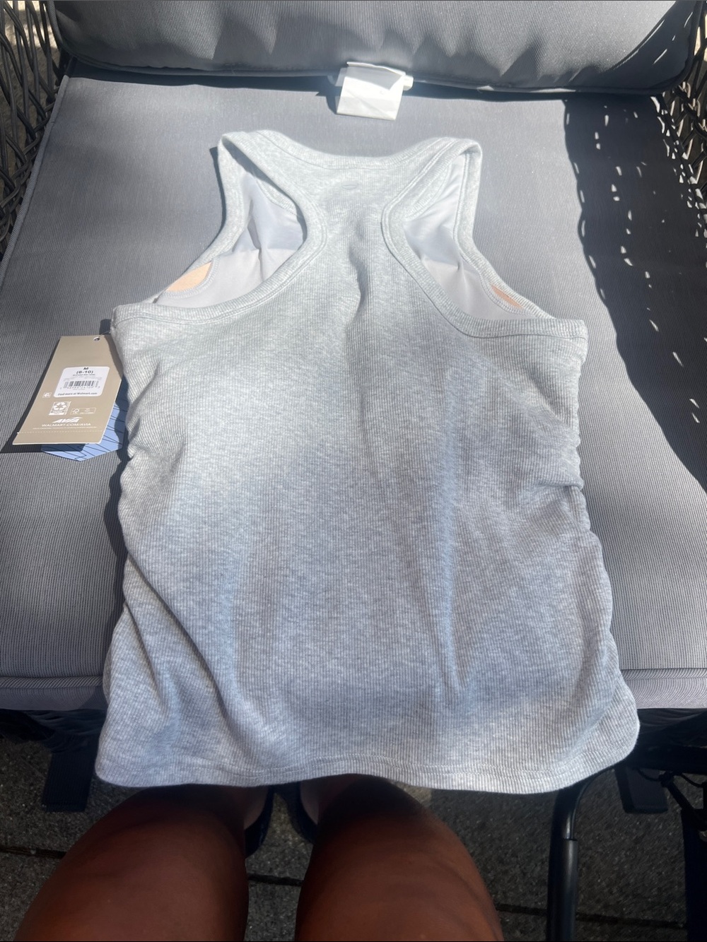Avia Light Gray Ribbed Racerback Tank - Picture 2 of 5